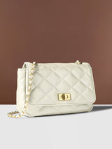 Women's Cream Casual Solid Sling Bag