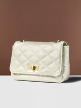 Women's Cream Casual Solid Sling Bag