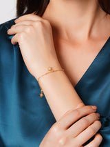 Women's Gold Starburst Station Bracelet