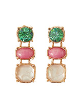 Women's Multi Eclectic Gem Drop Earrings