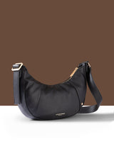 Women's Black Casual Solid Sling Bag