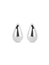 Women's Silver Drop Curve Earrings