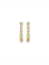 Women's Multi Eclectic Stone Hoop Earrings