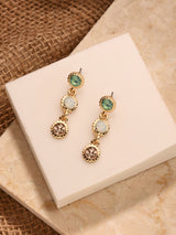 Women's Multi Pave Jewel Drop Earrings