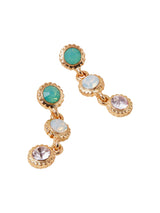 Women's Multi Pave Jewel Drop Earrings