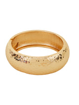 Women's Gold Chunky Hammered Bangle Bracelet