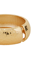 Women's Gold Chunky Hammered Bangle Bracelet