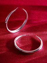 Women's Silver Large Hoop Earrings