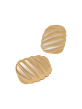 Women's Gold Chunky Croissant Stud Earrings