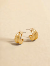 Women's Double Mini Gold Hoop Earrings