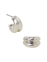 Women's Double Mini Silver Hoop Earrings