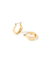 Women's Blue Harvest Twisted Hoop Earrings