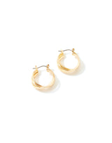 Women's Blue Harvest Twisted Hoop Earrings