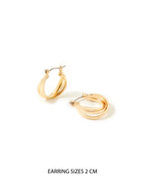 Women's Blue Harvest Twisted Hoop Earrings