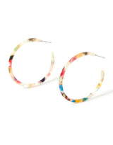 Women's Multi Color Skinny Tort Hoop Earring