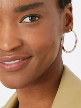 Women's Multi Color Skinny Tort Hoop Earring