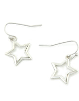 Women's Silver Star Short Drop Earring
