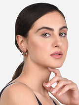 Women's Gold Willow Small Thick Hoop Earring