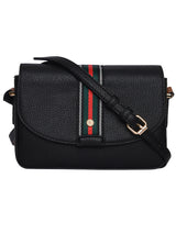 Women's Black Casual Textured Sling Bag