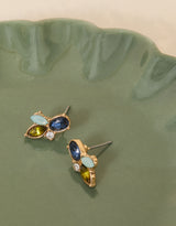 Women's Multicolor Mixed Stone Stud Earring