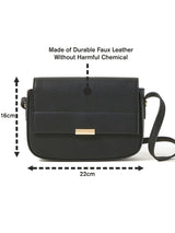 Women's Black Casual Solid Crossbody Bag