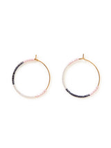 Women's Mini Beaded Hoop Earrings