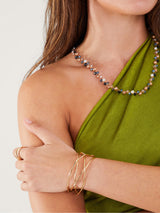 Women's Gold Woven Metal Cuff Bracelet