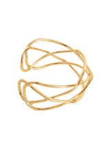 Women's Gold Woven Metal Cuff Bracelet
