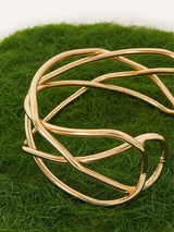 Women's Gold Woven Metal Cuff Bracelet