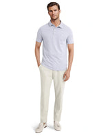 Men's Blue Casual Regular Fit Solid Half Sleeves Polo Tshirt