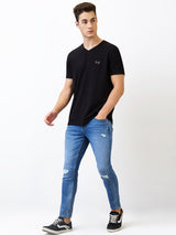Men's Blue Casual Slim Fit Jeans