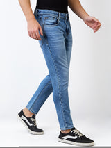 Men's Blue Casual Slim Fit Jeans