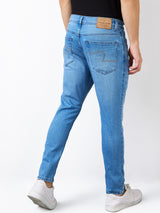 Men's Blue Casual Slim Fit Jeans