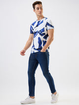 Men's Blue Casual Slim Fit Jeans