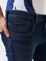 Men's Blue Casual Slim Fit Jeans