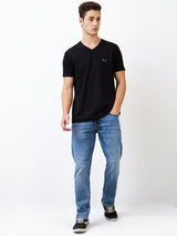 Men's Blue Casual Straight Fit Jeans