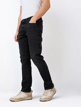 Men's Black Casual Straight Fit Jeans