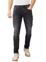 Men's Gray Casual Slim Fit Jeans