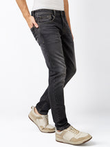Men's Gray Casual Slim Fit Jeans