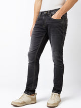 Men's Gray Casual Slim Fit Jeans