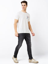 Men's Gray Casual Slim Fit Jeans