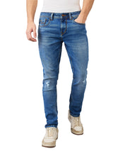 Men's Blue Casual Slim Fit Jeans