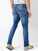 Men's Blue Casual Slim Fit Jeans