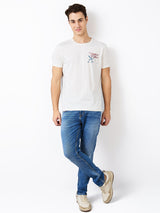 Men's Blue Casual Slim Fit Jeans
