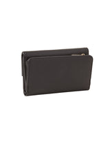 Women's Black Casual Textured Wallet