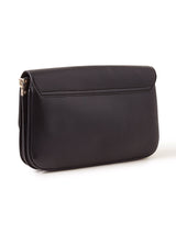 Women's Black Casual Textured Crossbody Bag