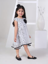 Girls Black Party Wear Dress With Hairband