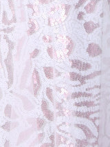 Girls Peach Party Wear Dress With Hairband