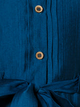 Girls Teal Blue Festive Wear Dress