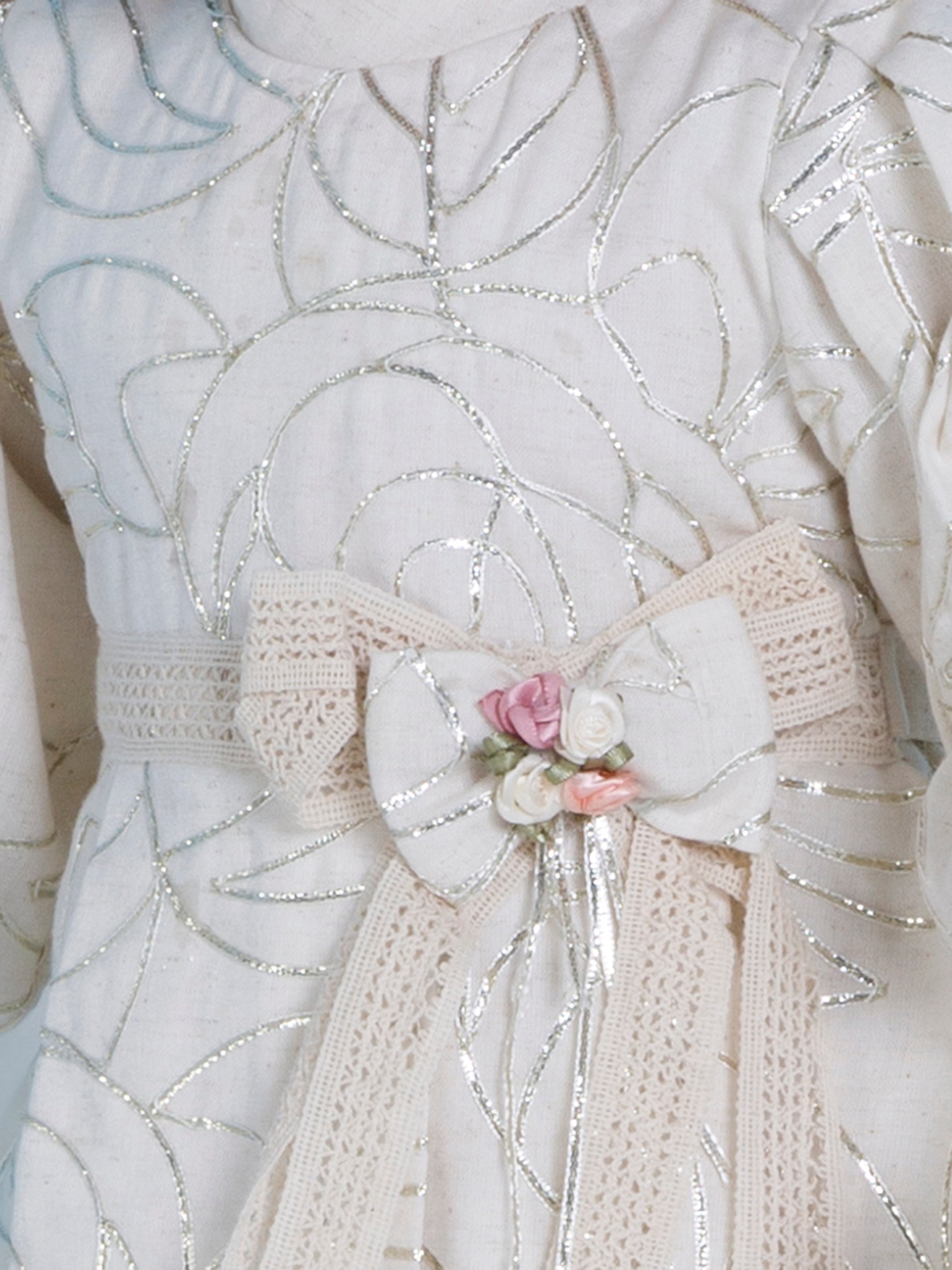 Girls Beige Party Wear Dress